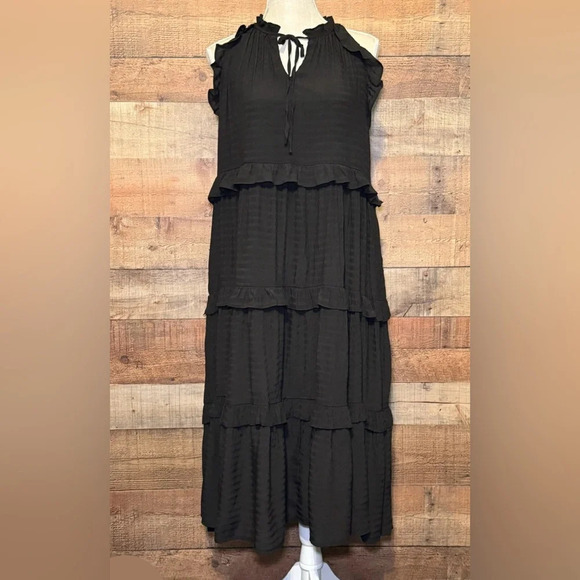 Talula Dresses & Skirts - Talulah Black Ruffle Tiered Midi Dress Women's size Small